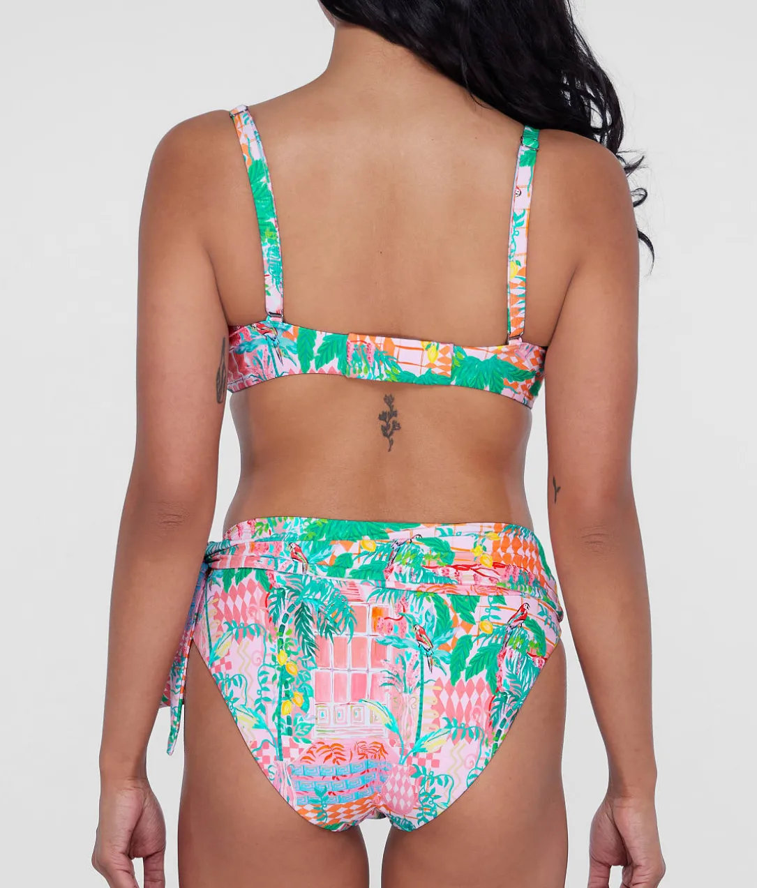 Square Neck Underwire Bralette Bikini Top
