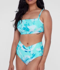 Square Neck Underwire Bralette Bikini Top