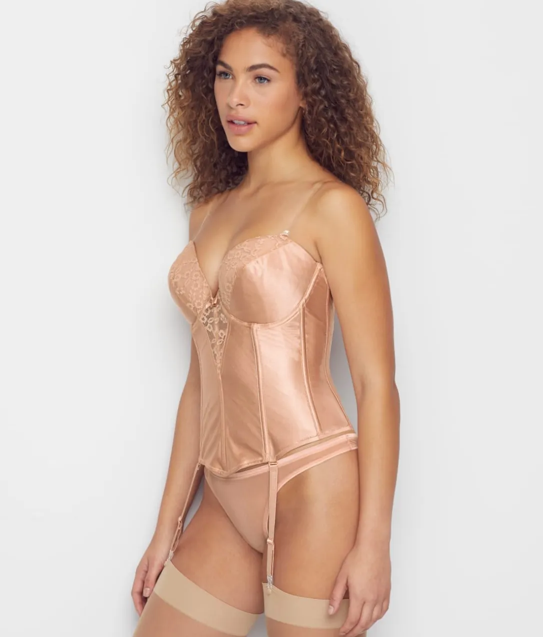 Strapless Plunge Backless Bustier