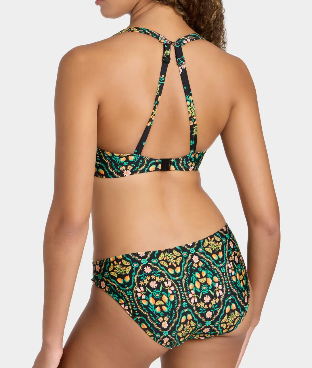 Sunset In Seville High Apex Bikini Top