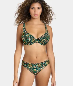 Sunset In Seville High Apex Bikini Top