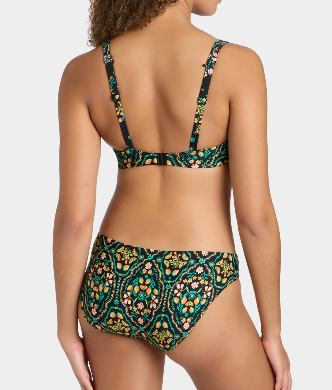 Sunset In Seville High Apex Bikini Top