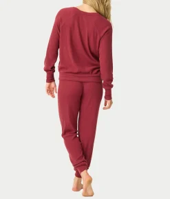 Textured Essentials Long Sleeve Knit Pajama Set