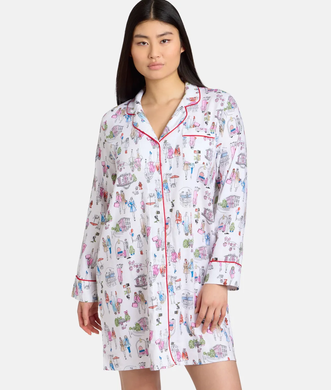The Cozy Brushed Cotton Printed Sleep Shirt