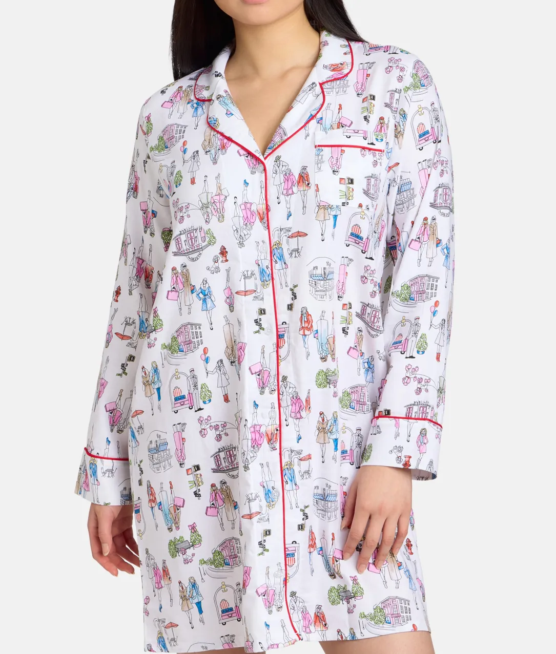 The Cozy Brushed Cotton Printed Sleep Shirt