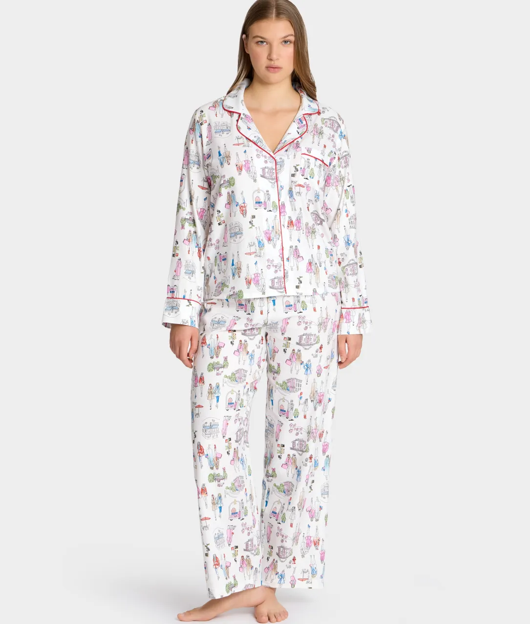 The Cozy Brushed Cotton Printed Pajama Set