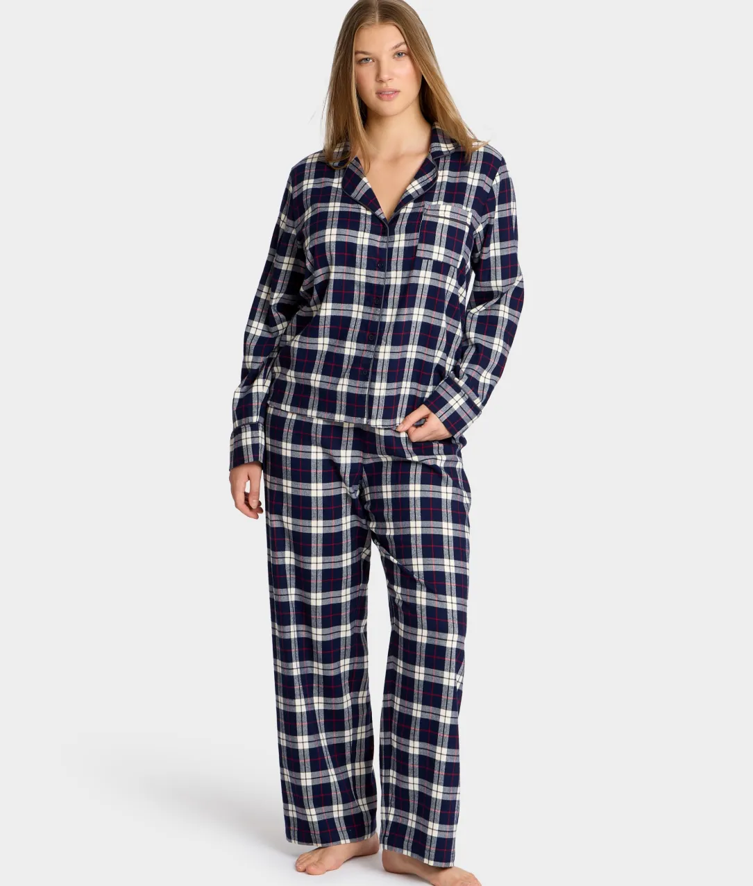 The Cozy Plaid Brushed Cotton Pajama Set