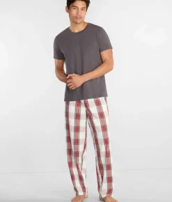 The Cozy Plaid Men's Brushed Cotton Pajama Set