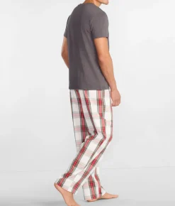 The Cozy Plaid Men's Brushed Cotton Pajama Set