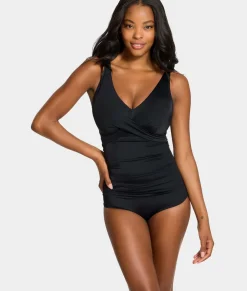 The Slimming Cross-Over Underwire One-Piece Swimsuit