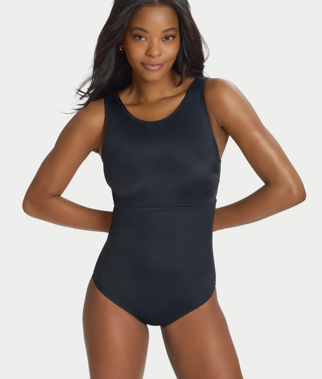 The Slimming High-Neck Underwire One-Piece Swimsuit