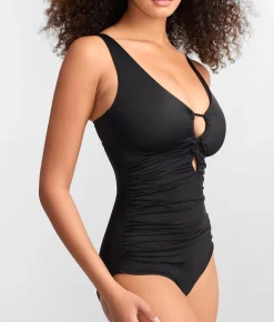 The Slimming Keyhole Plunge One-Piece