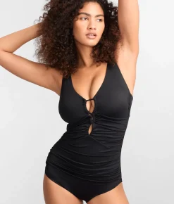 The Slimming Keyhole Plunge One-Piece