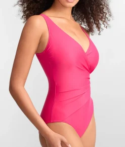 The Slimming Plunge Side-Tie One-Piece