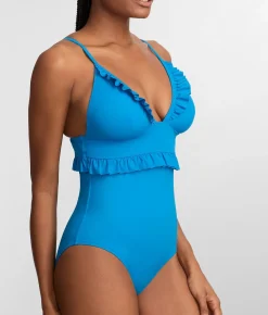 The Slimming Ruffle Plunge One-Piece
