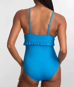 The Slimming Ruffle Plunge One-Piece
