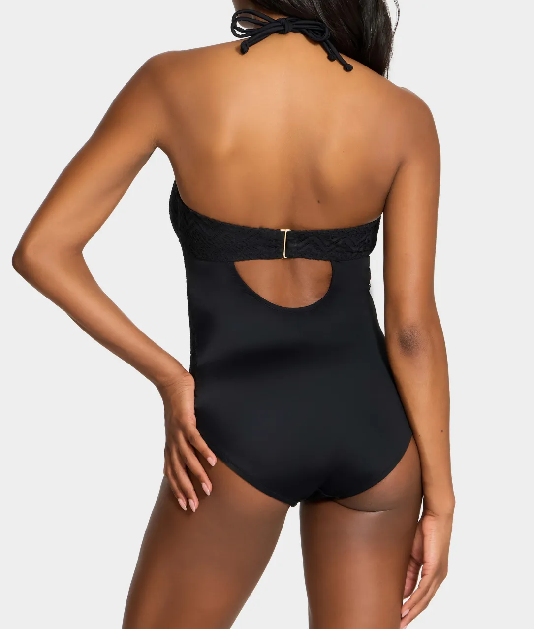 The Slimming Underwire Crochet One-Piece Swimsuit