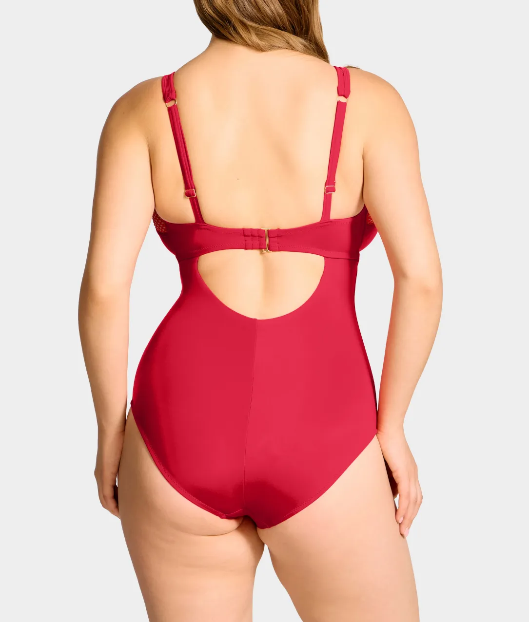 The Slimming Underwire Mesh Plunge One-Piece