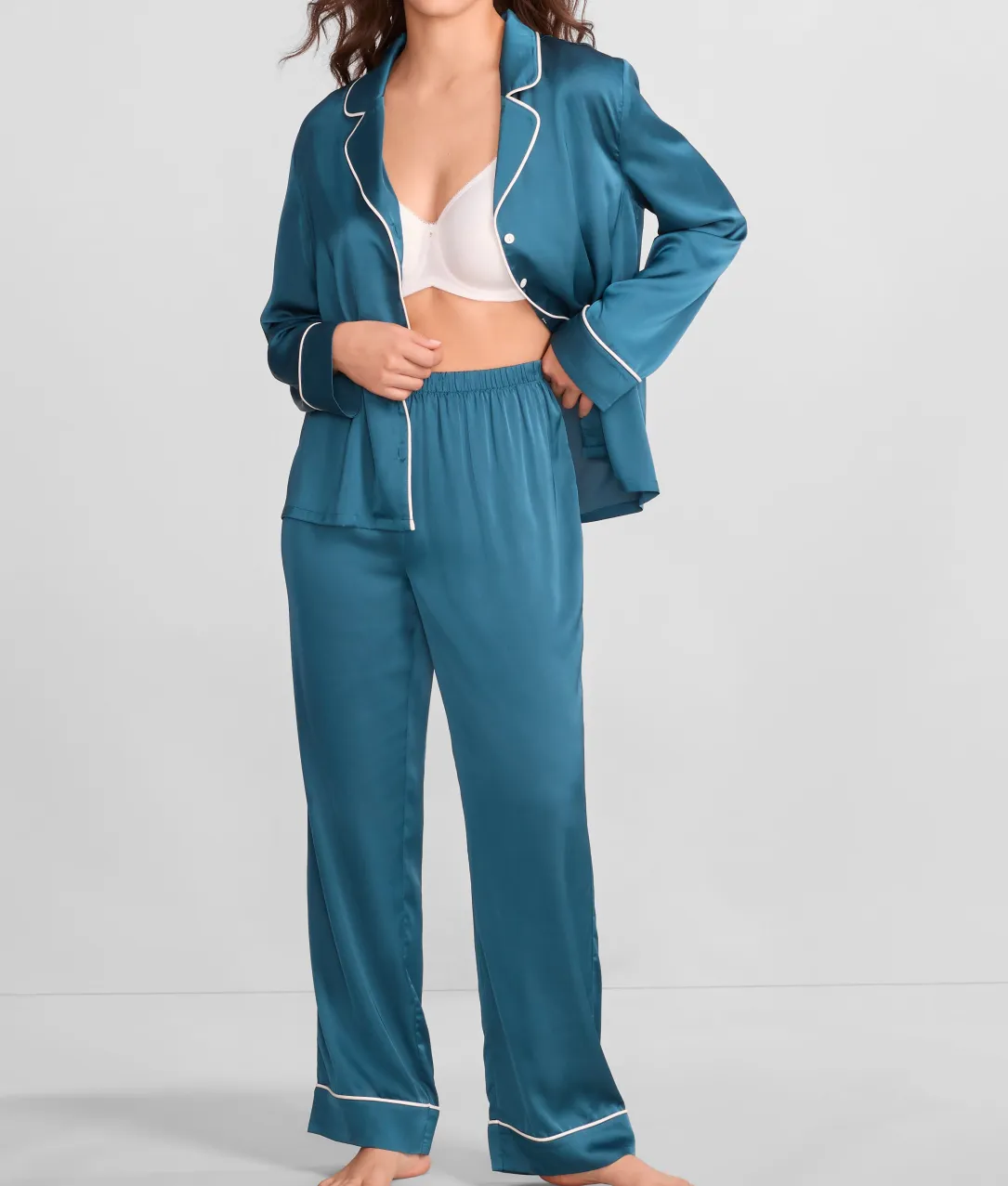 The Washed Satin Pajama Set