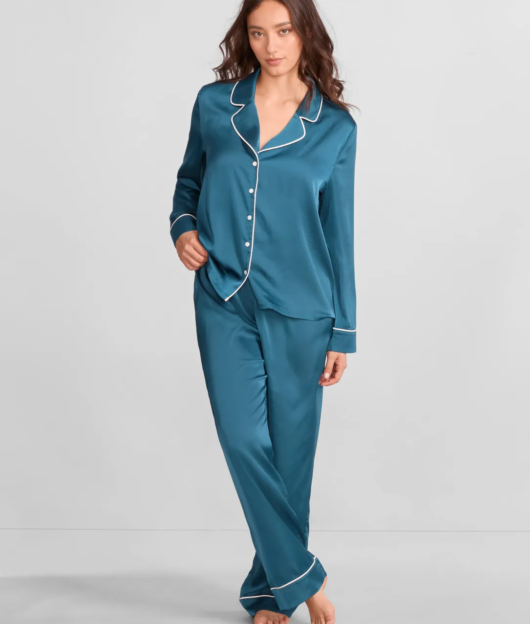 The Washed Satin Pajama Set