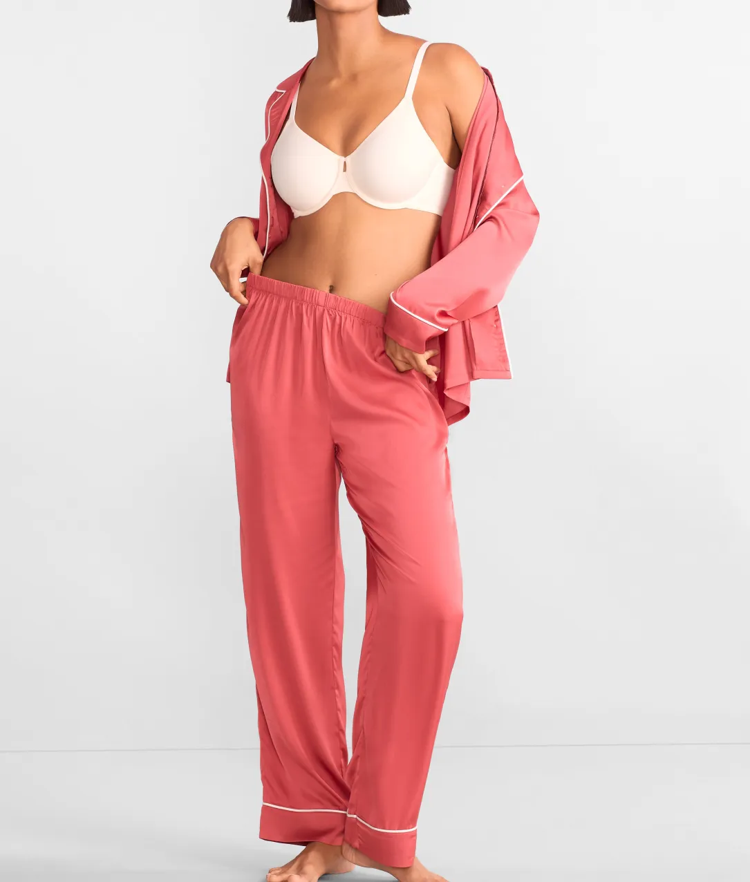 The Washed Satin Pajama Set