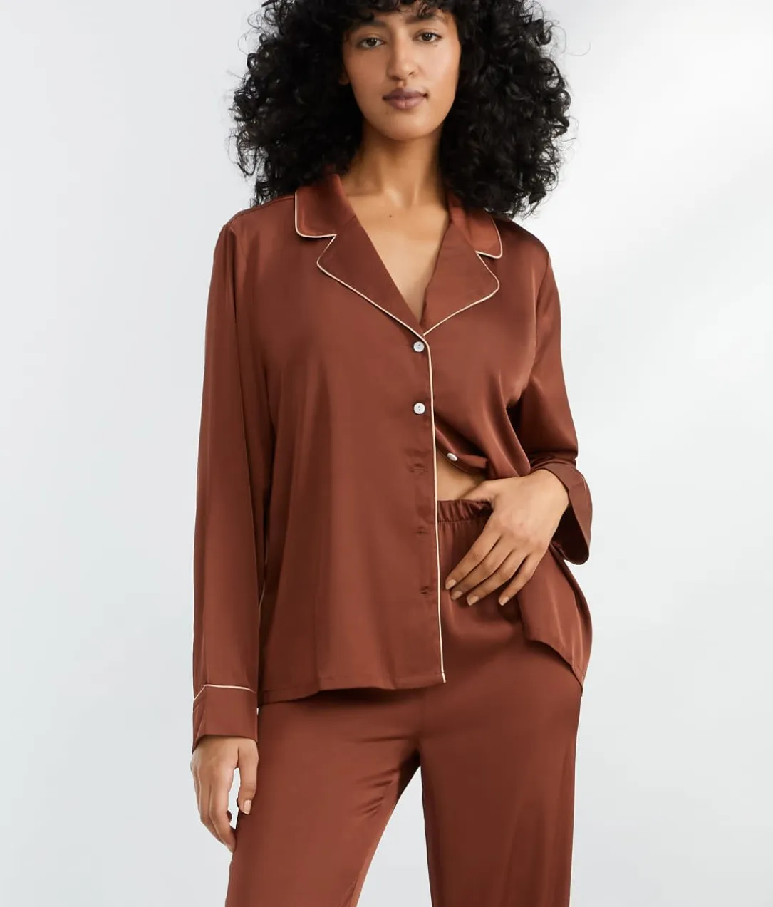 The Washed Satin Pajama Set