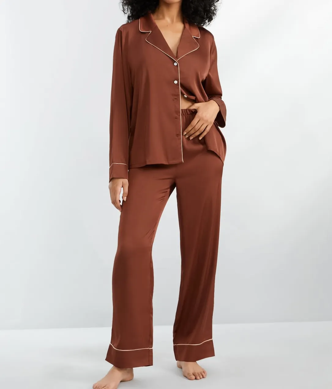 The Washed Satin Pajama Set