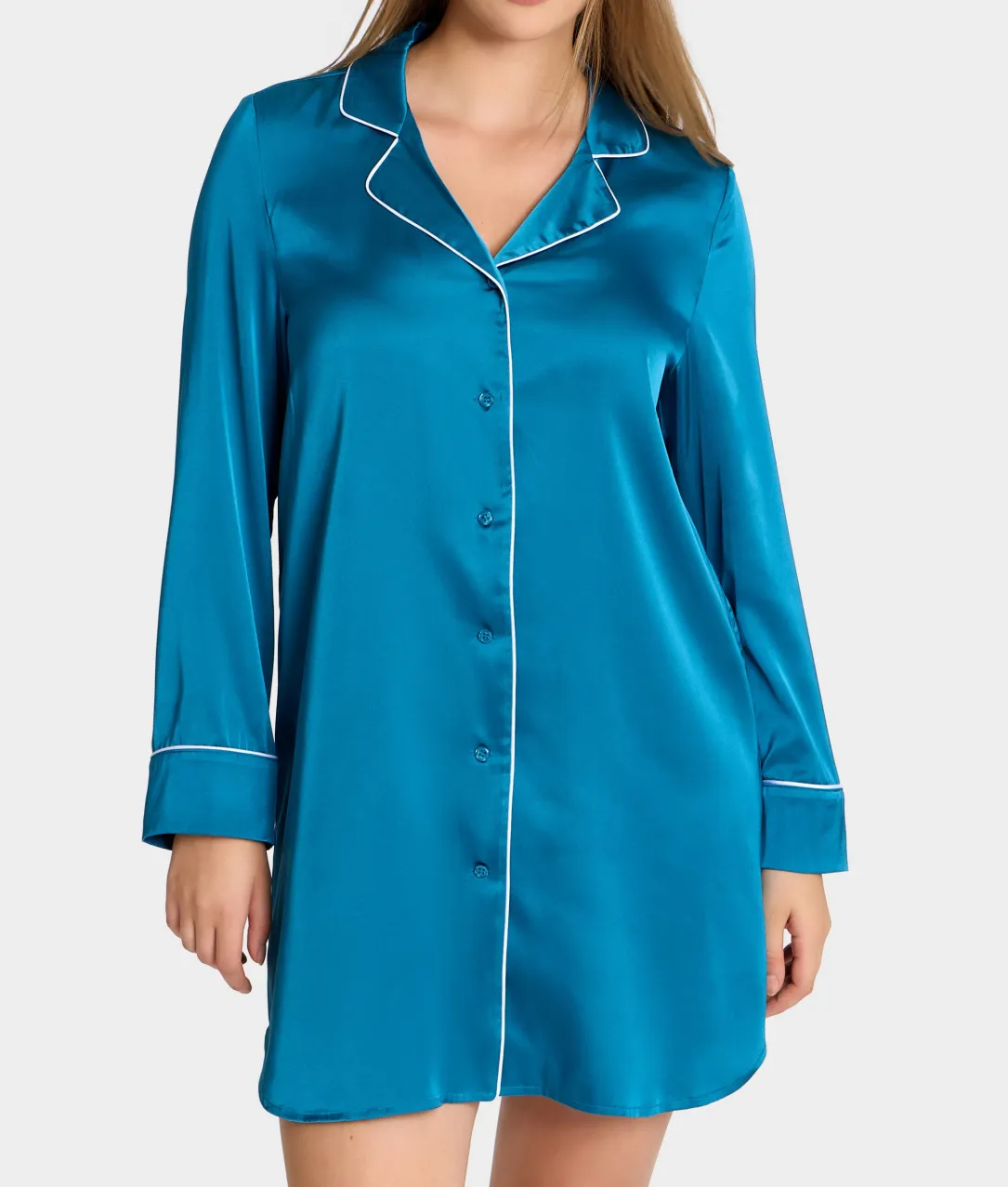 The Washed Satin Sleep Shirt