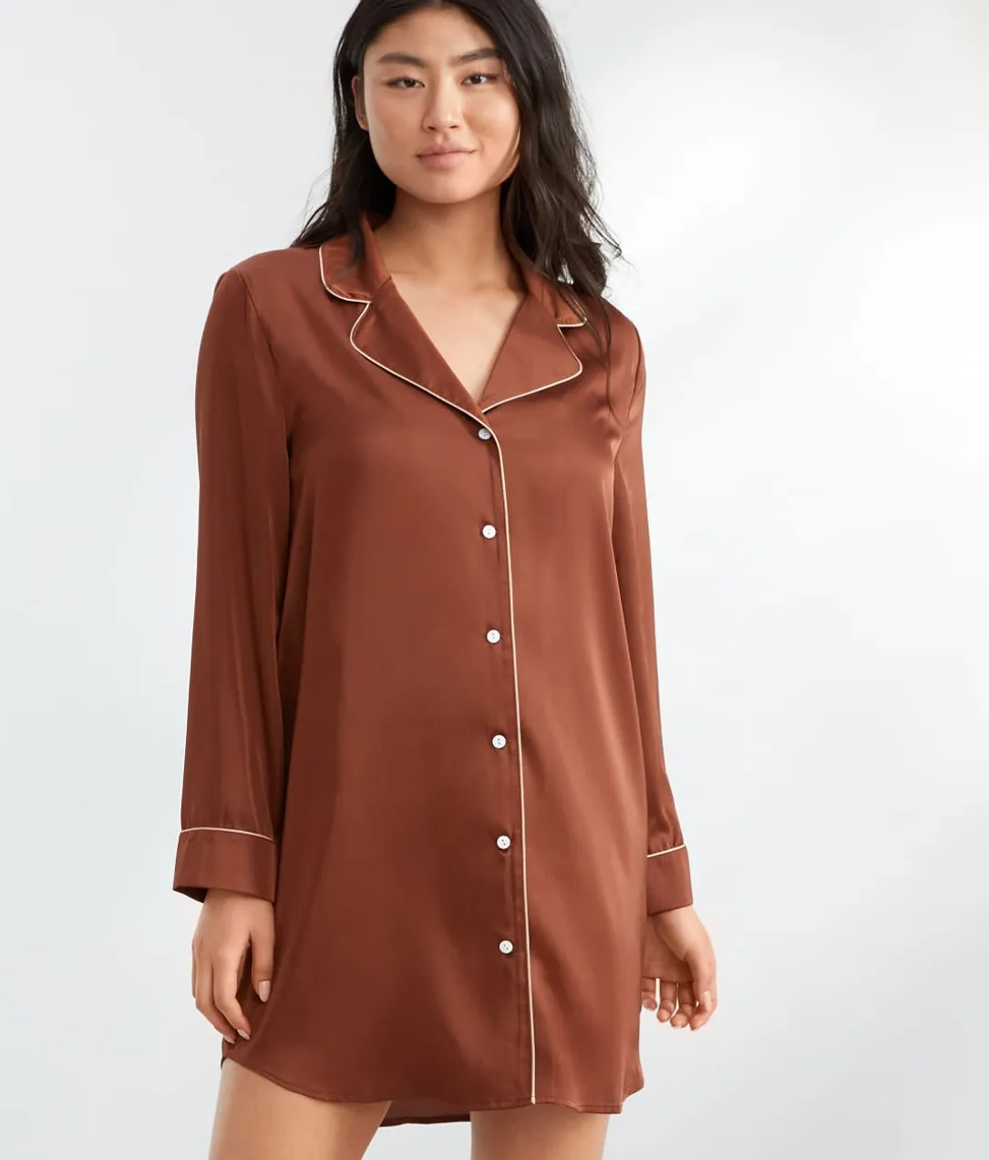 The Washed Satin Sleep Shirt