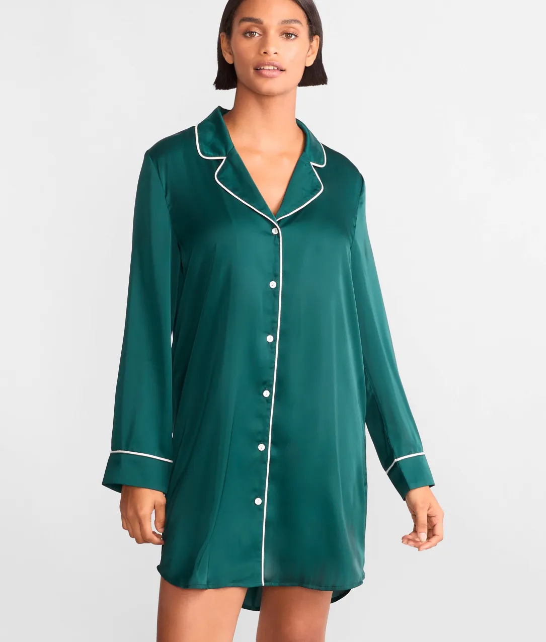 The Washed Satin Sleep Shirt