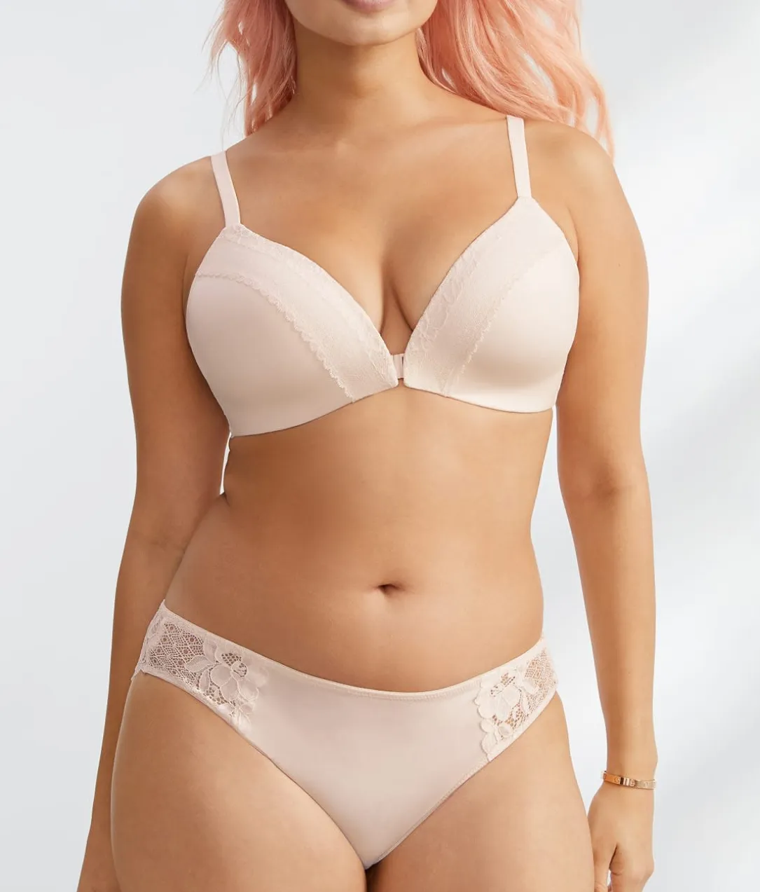 The Wire-Free Front-Close Bra with Lace