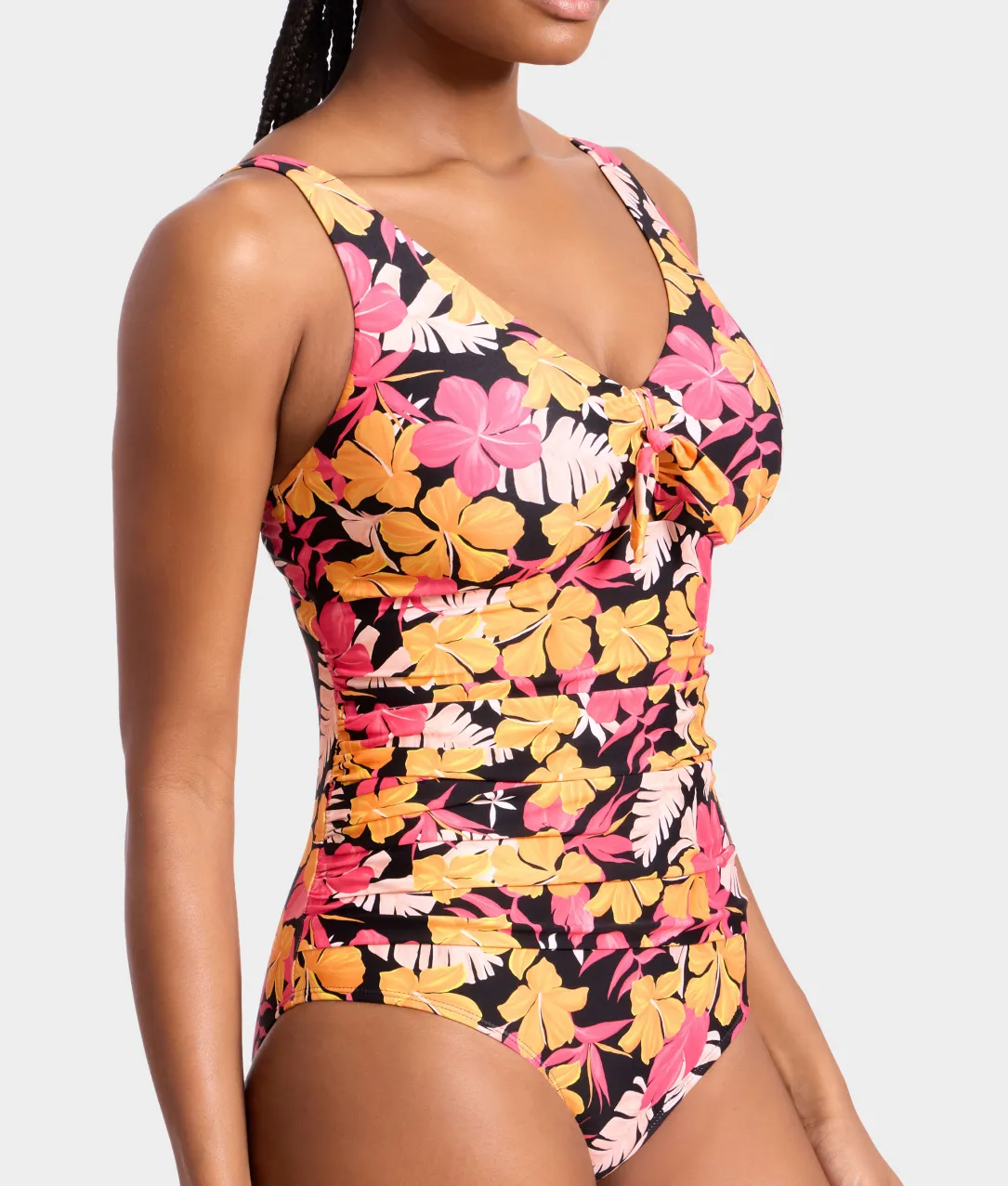 Tie Front Underwire One-Piece