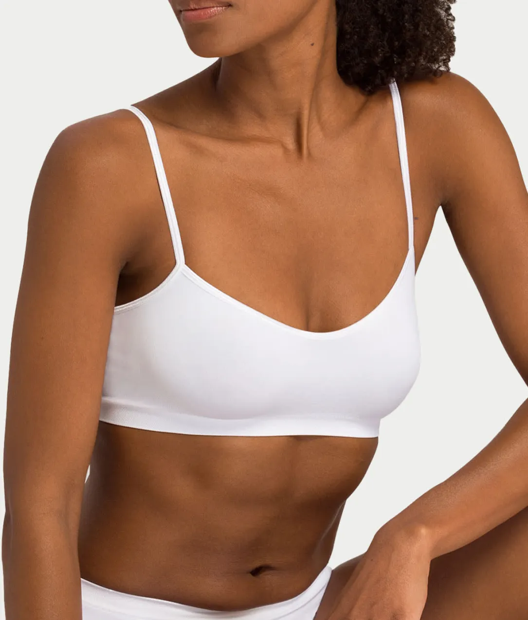 Touch Feeling Spaghetti Crop Top