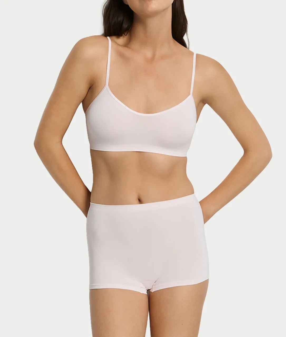 Touch Feeling Spaghetti Crop Top