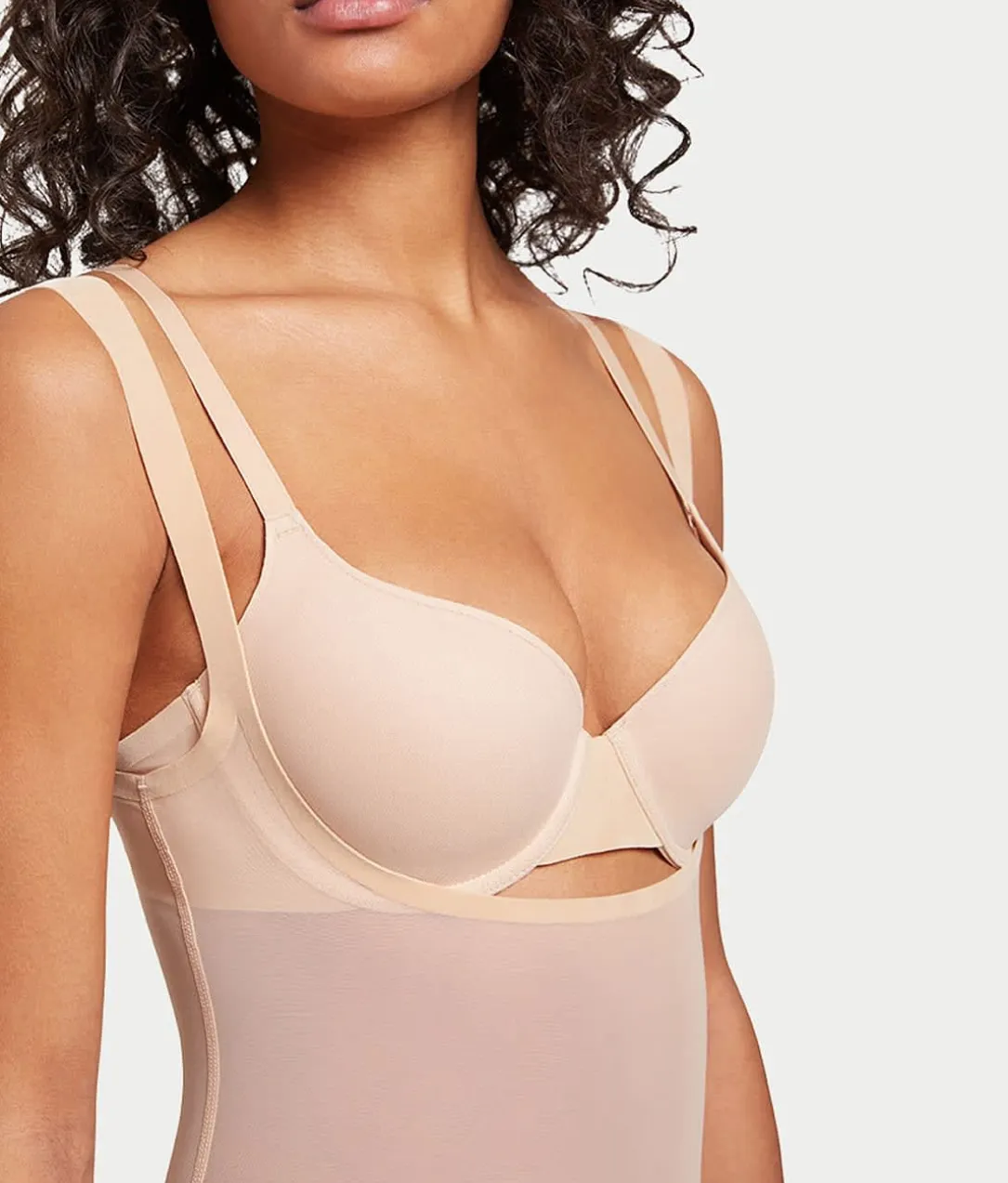 Tulle Open Bust Bodysuit