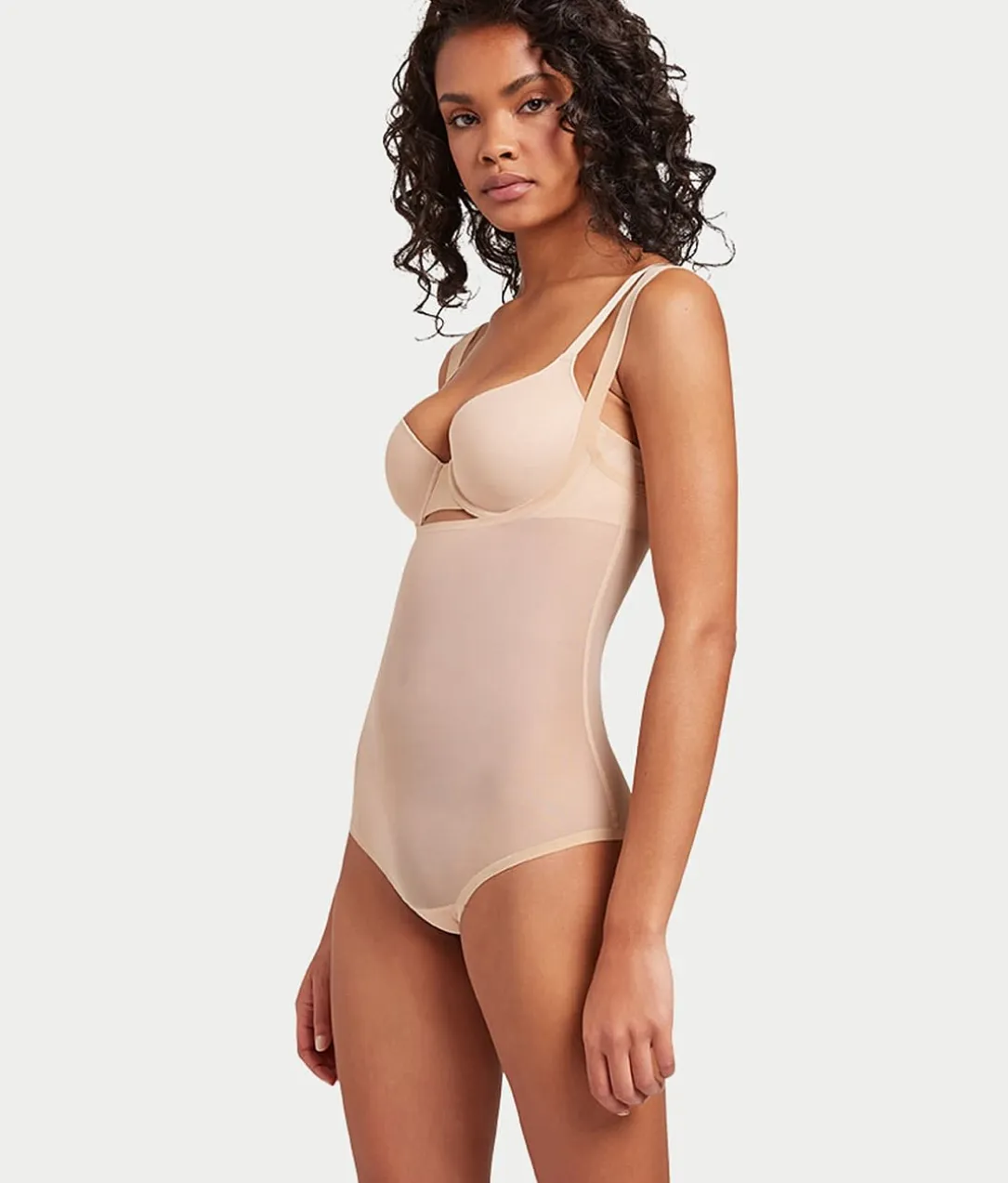 Tulle Open Bust Bodysuit