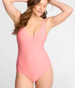 V Front Underwire One-Piece Swimsuit