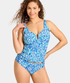 V Front Underwire Tankini Top