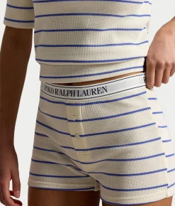 Waffle Knit Henley Shorts Set