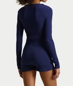 Waffle Knit Sleep Romper
