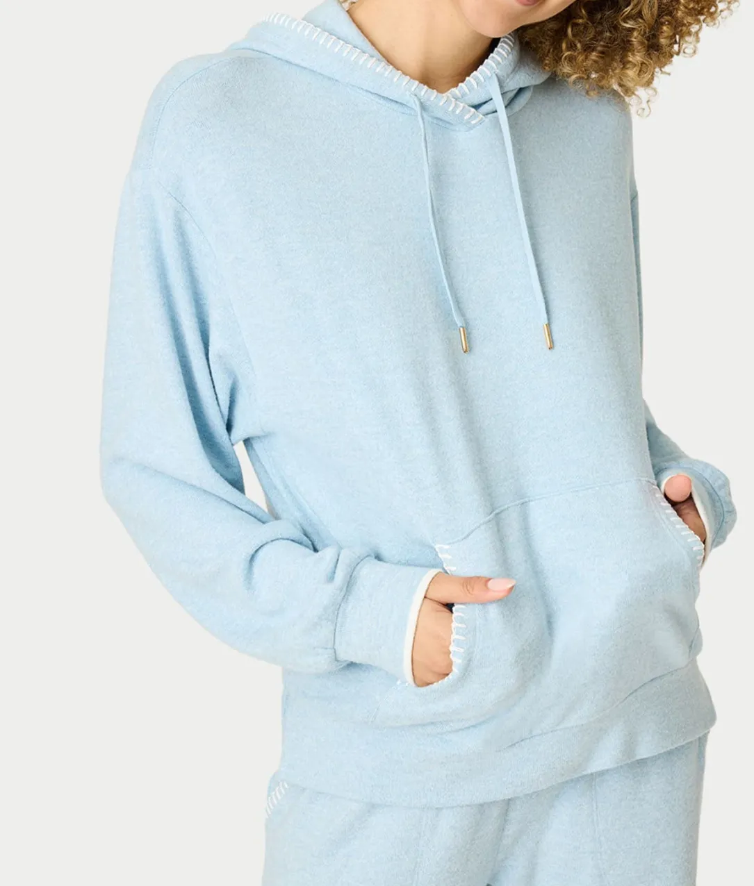 Western Blooms Dream Blue Knit Lounge Set