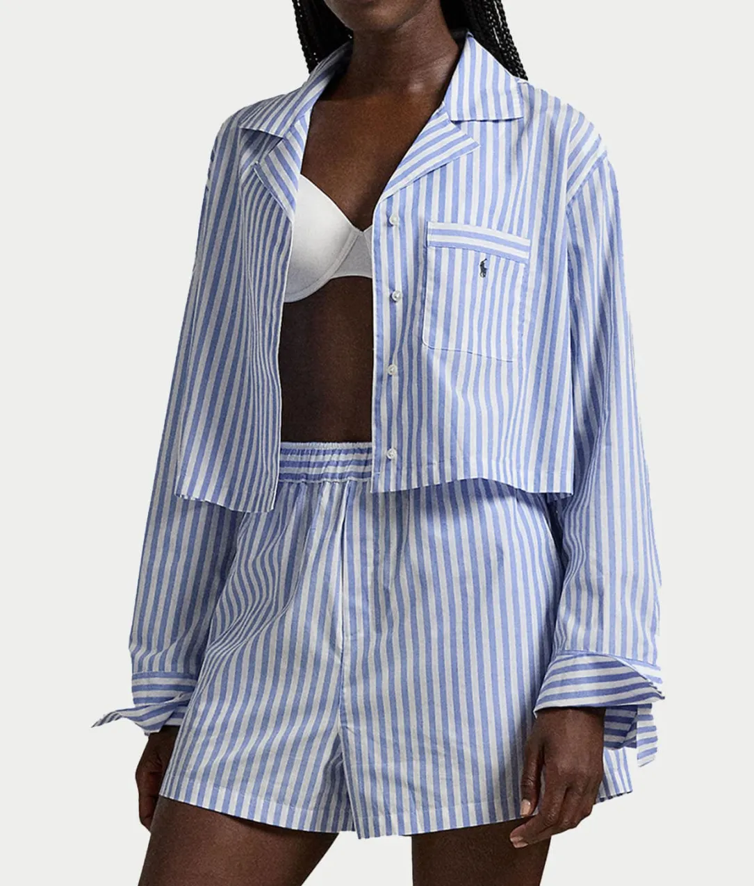 Woven Boxer Pajama Set