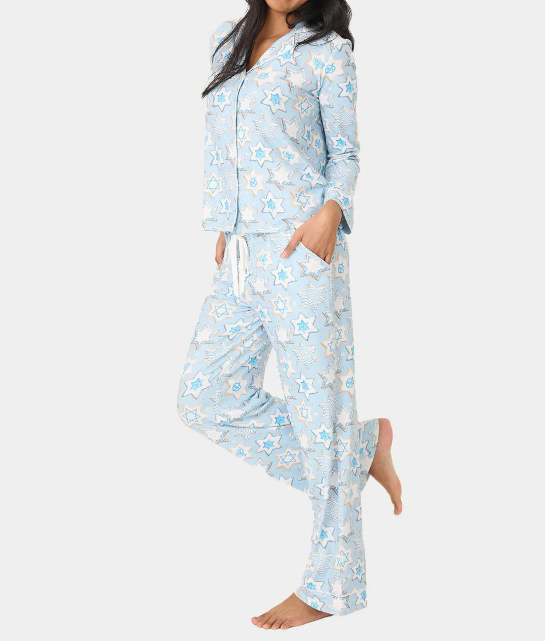You Had Me At Shalom Cookie Print Knit Pajama Set