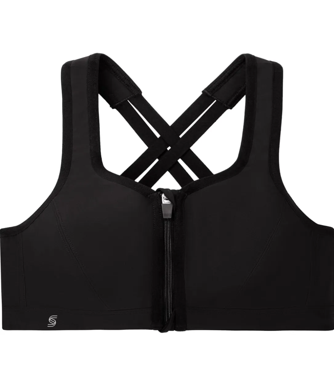 Zip-Up Front-Close Wire-Free Sports Bra