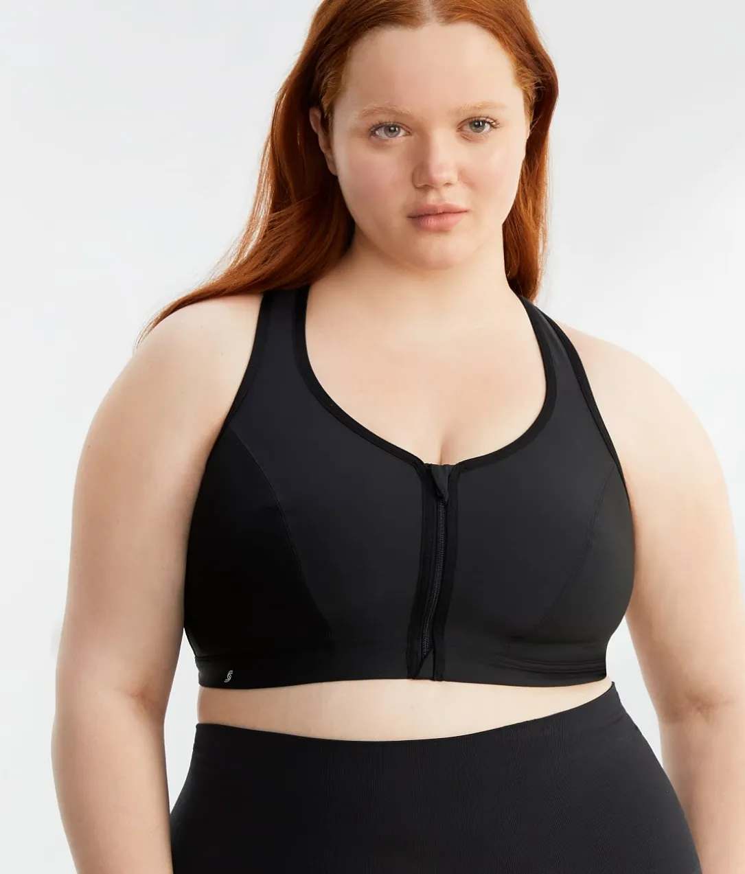 Zip-Up Front-Close Wire-Free Sports Bra